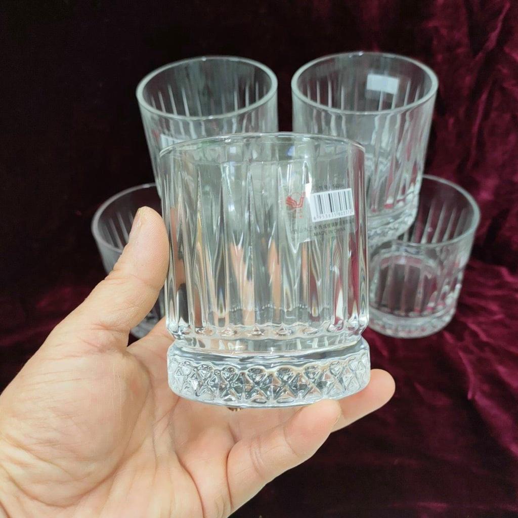 Bộ 6 cốc thủy tinh uống nước vân dọc