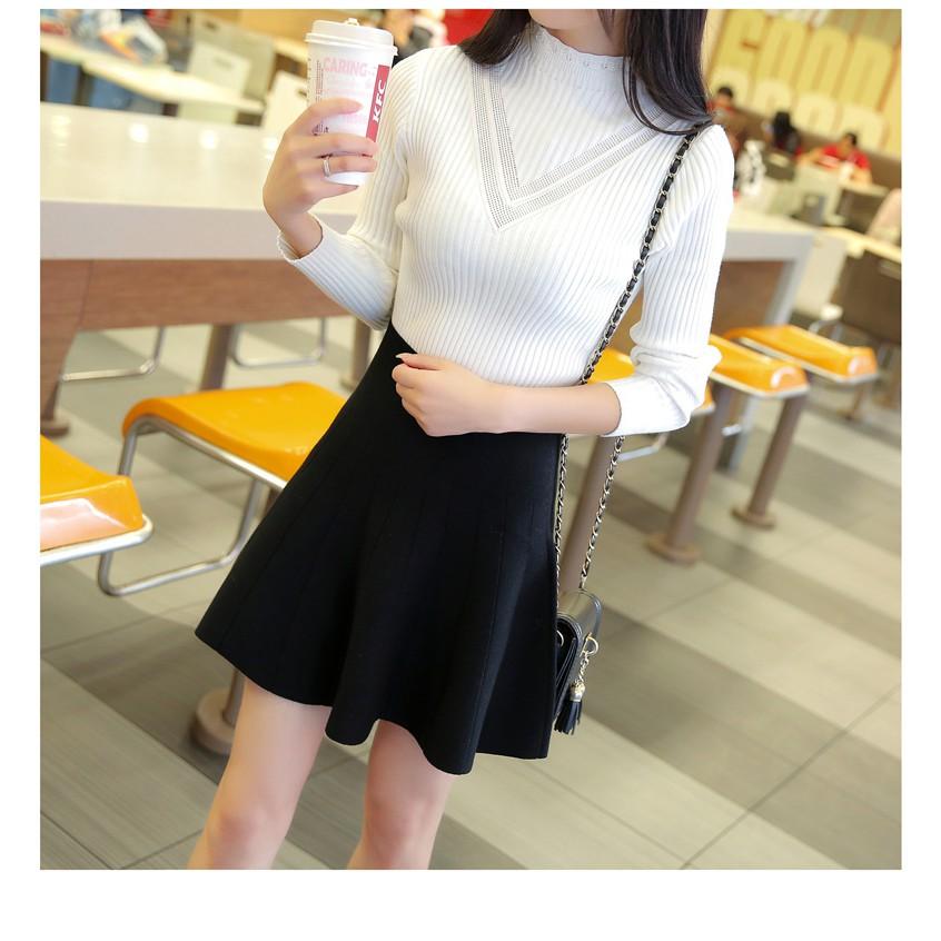 Chân váy xòe, chân váy xòe chất len, chân váy len xòe - CV084