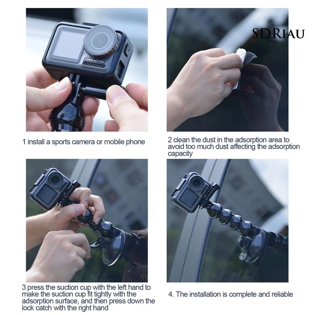 Giá Đỡ Camera Hành Trình Gopro Hero 7 / 6 / 5 Có Giác Hút Gắn Xe Hơi Tiện Dụng