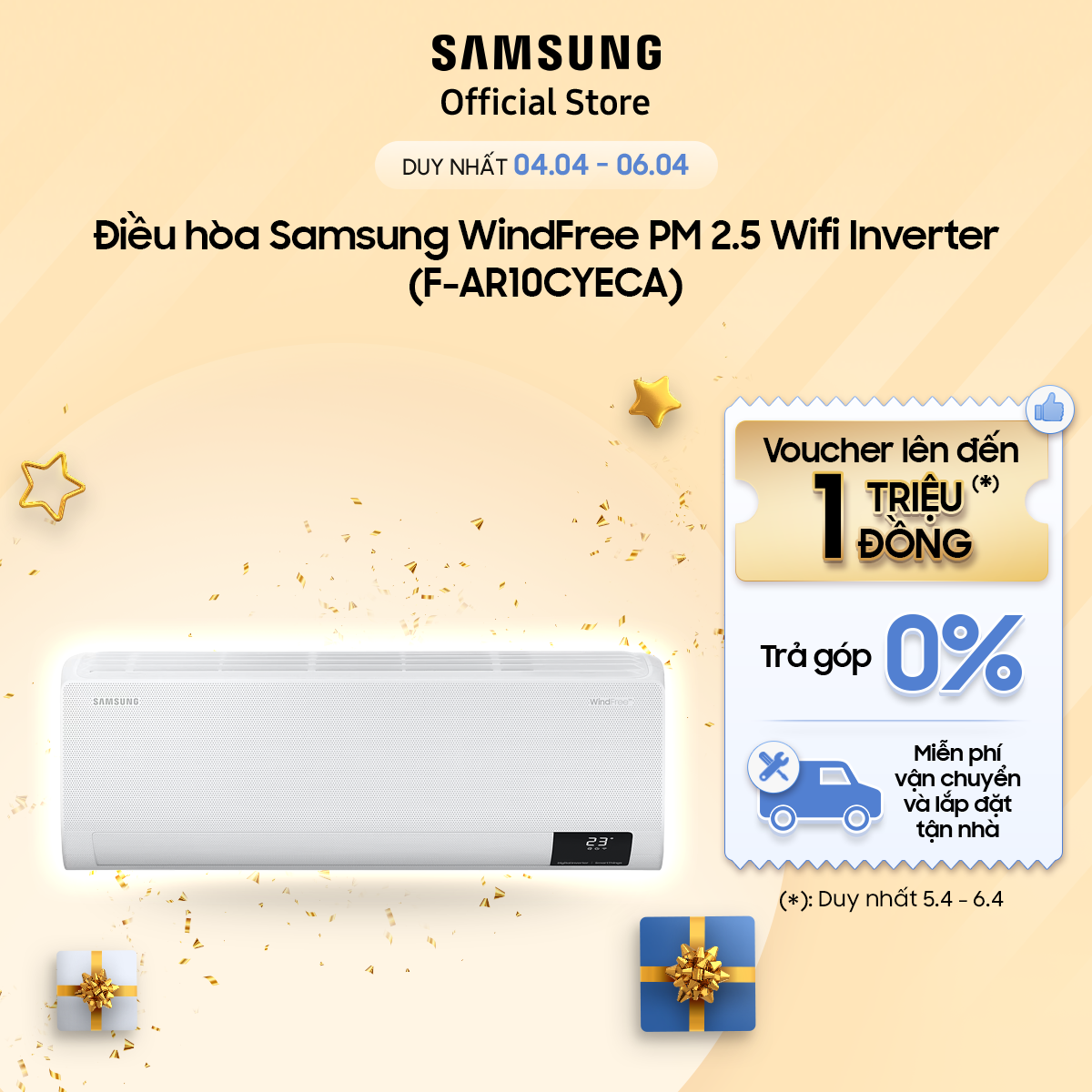 Điều hòa Samsung WindFree PM 2.5 Wifi Inverter