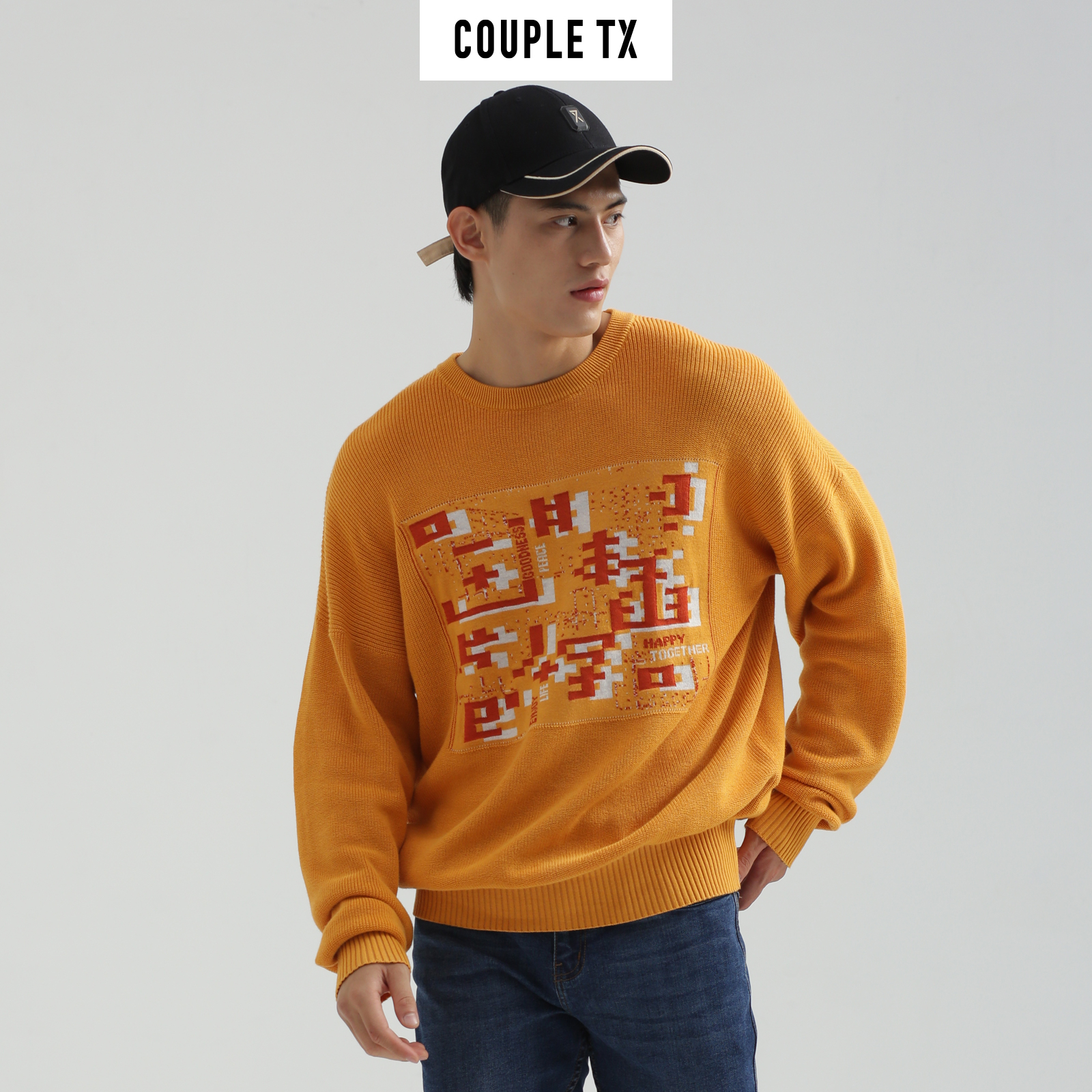 COUPLE TX - Áo Sweater Dệt Graphic Nam MSW 1009