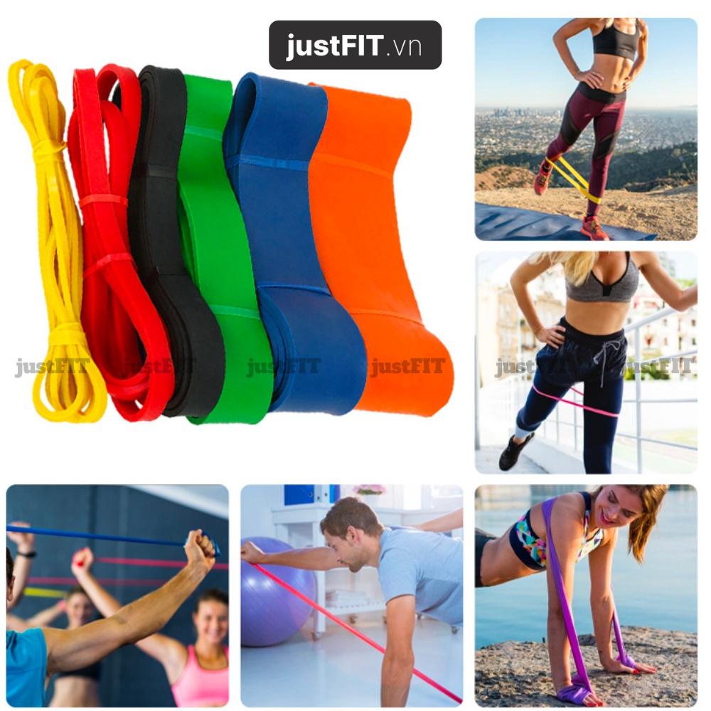 Dây kháng lực justFIT tập gym power band, powerband tập tay, cao su dài đàn hồi trợ lực