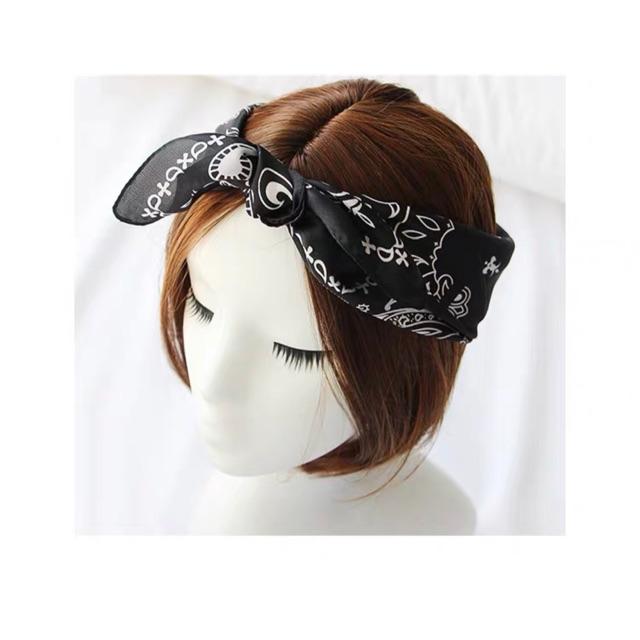 Khăn turban bandana lụa vuông size 60x60cm phong cách streetstyle