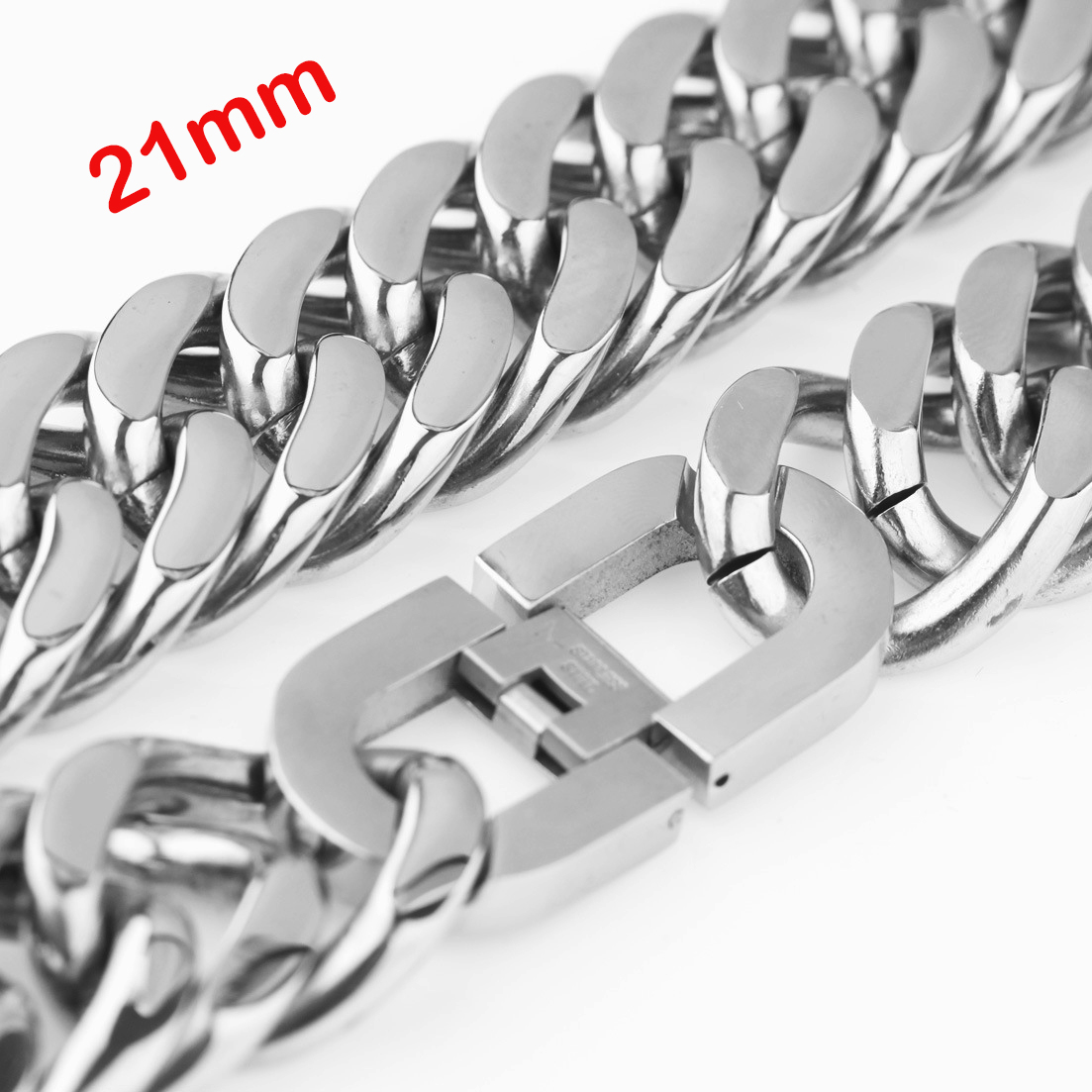 Lắc tay inox kiểu lặc đôi siêu to 22mm sáng đẹp, không đen, không gỉ - Đem lại đẳng cấp phong độ cho người đeo