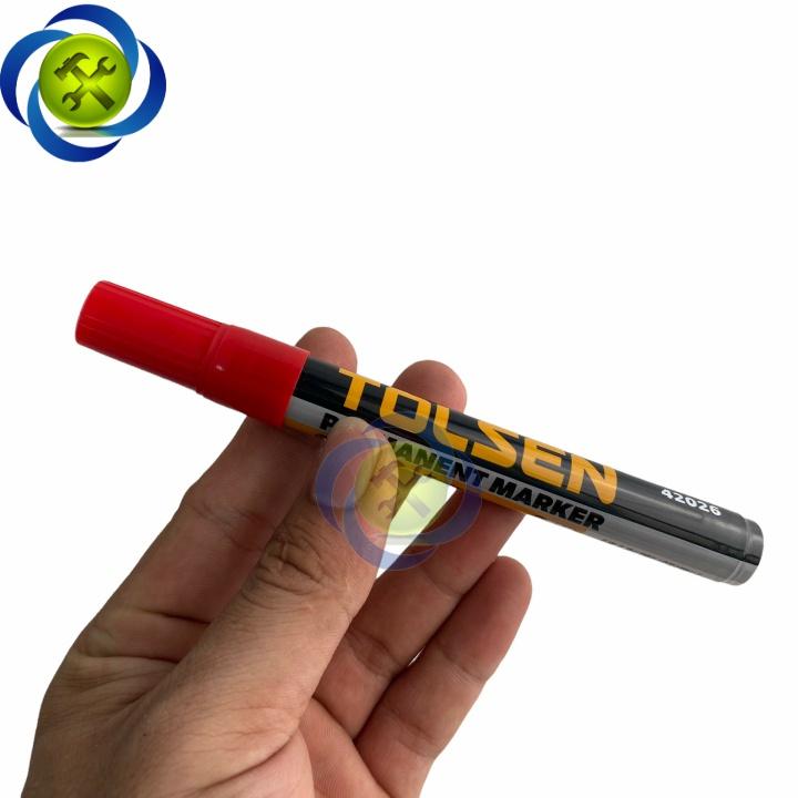 Bút lông dầu màu đỏ Tolsen 42026 dài 143mm