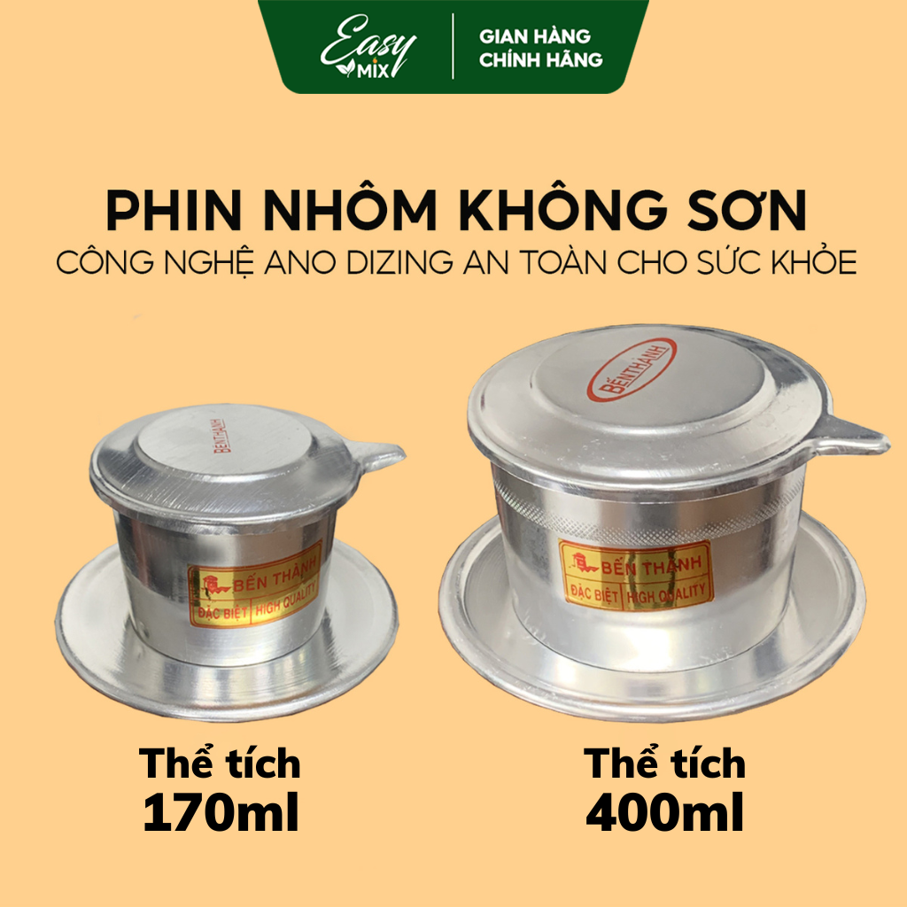 Phin Cà Phê Nhôm Nguyên Chất Không Sơn EASYMIX - BT