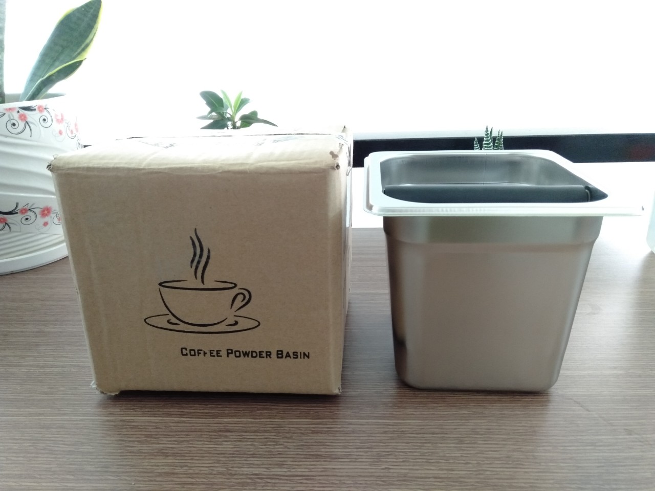 KHAY INOX CHỨA BẢ COFFEE