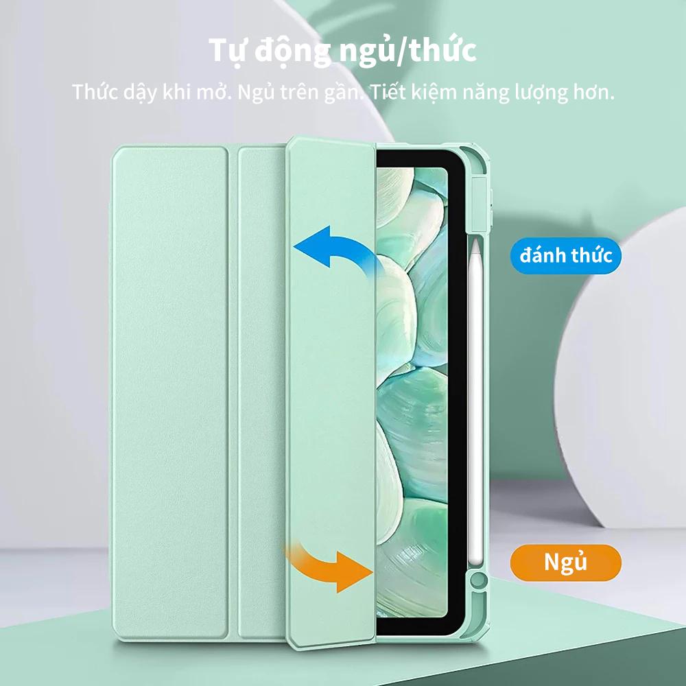 [HÀNG CHÍNH HÃNG GOOJODOQ] Bao da ipad GOOJODOQ Cho iPad Pro 11 12.9 2022 Air 4 Air 5 Gen 10 10.9 Gen 9 8 7 10.2 Ốp Lưng Clear Acrylic Bao - Màu xanh lá cây đậm