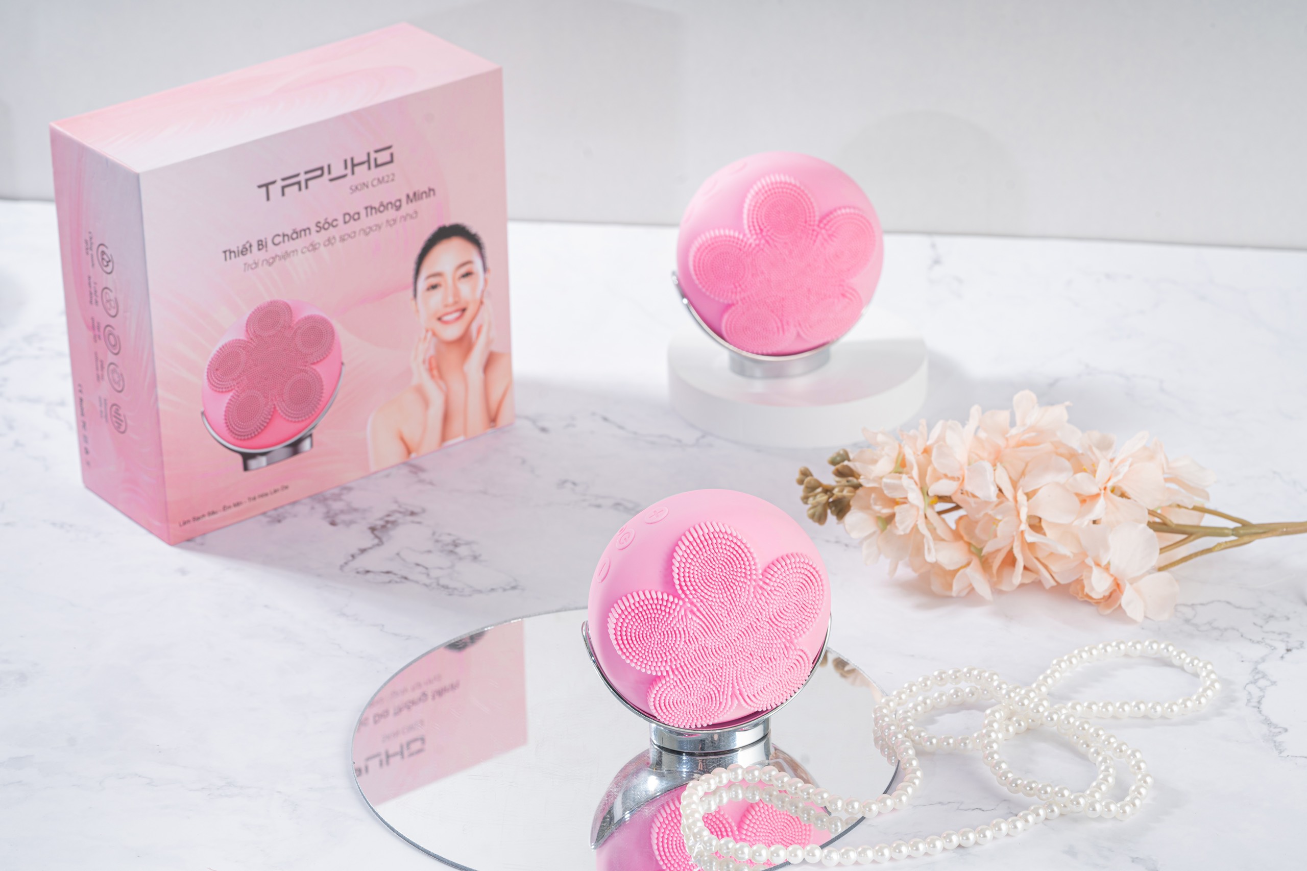 Máy rửa mặt và đẩy tinh chất TAPUHO SKIN CM22, 4 trong 1, hàng chính hãng TAPUHO - thương hiệu Đức [hÀN CHÍNH HÃNG]