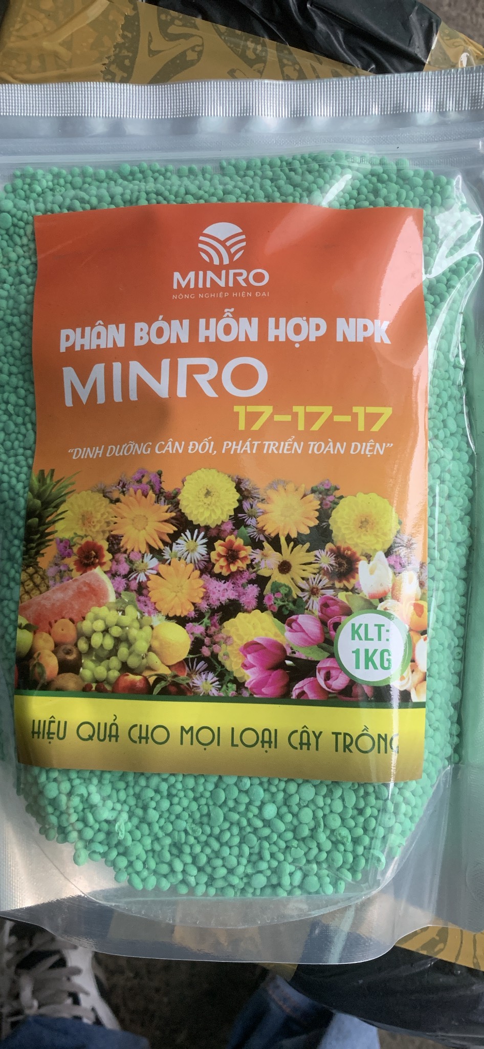 Phân bón NPK MINRO 17-17-17+Te túi 1kg