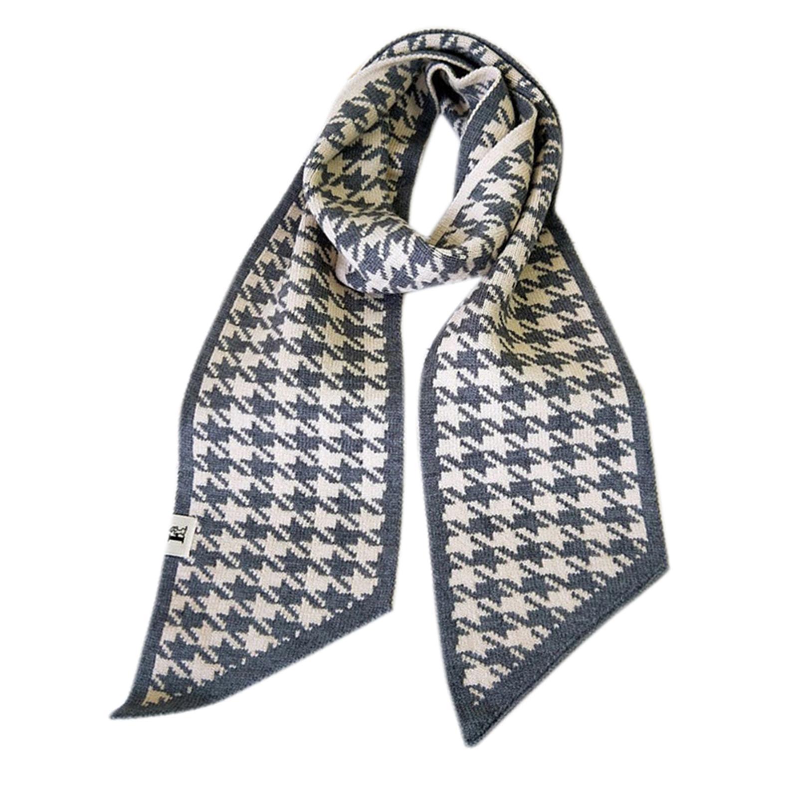Women's Long Plaid Blanket Chunky Soft Winter/Fall Warm Scarf Big Tartan Scarves Wrap Shawl Knitted Neckerchief Neck Warmer