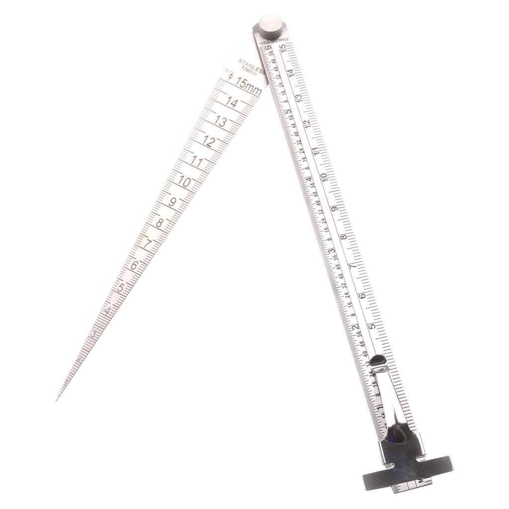 Foldable Set Double Side Ruler&Straight Ruler Measuring Tools Gauge