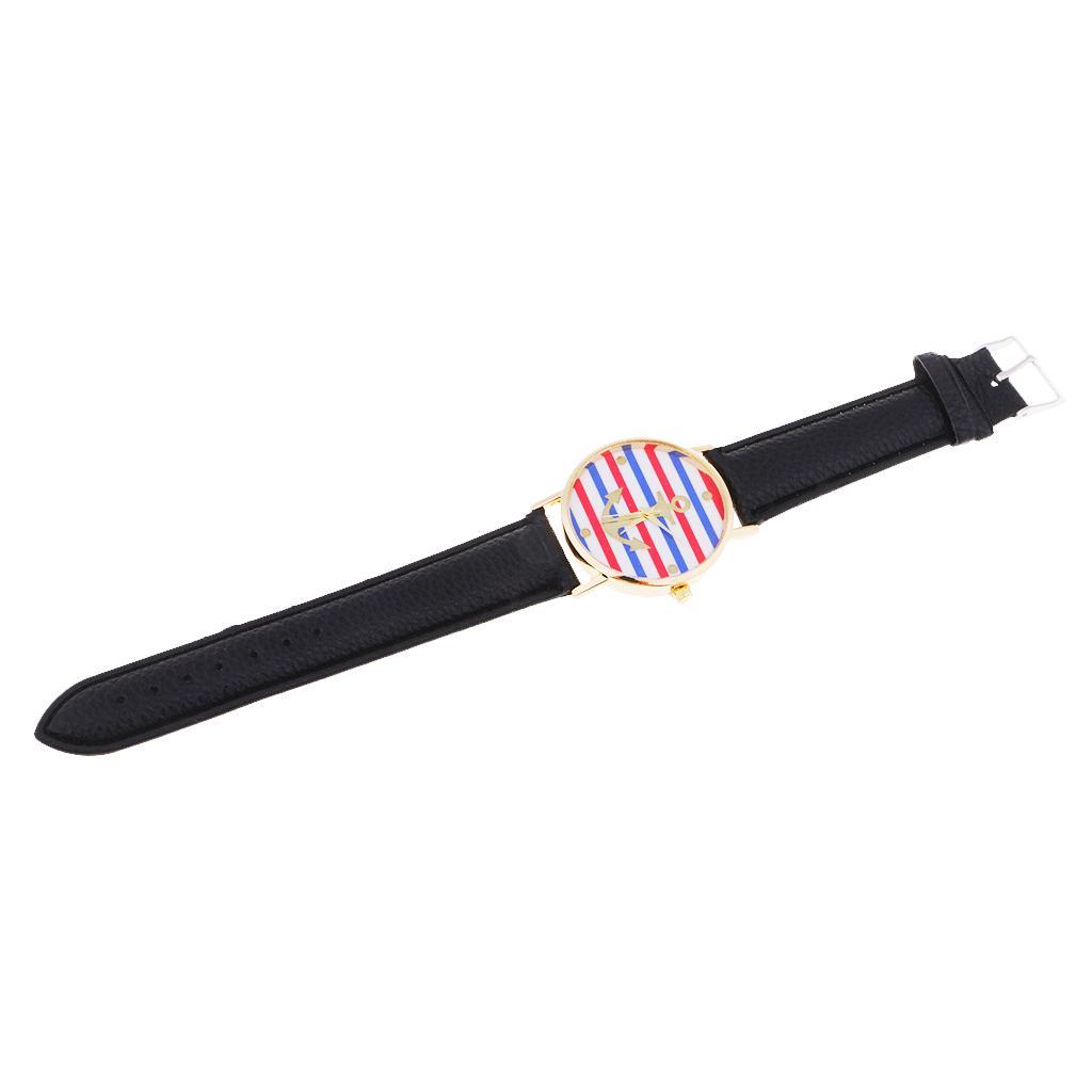 Men's Luxury Sport Watches Men's Quartz Wrist Watch Navy Style Leather Watch