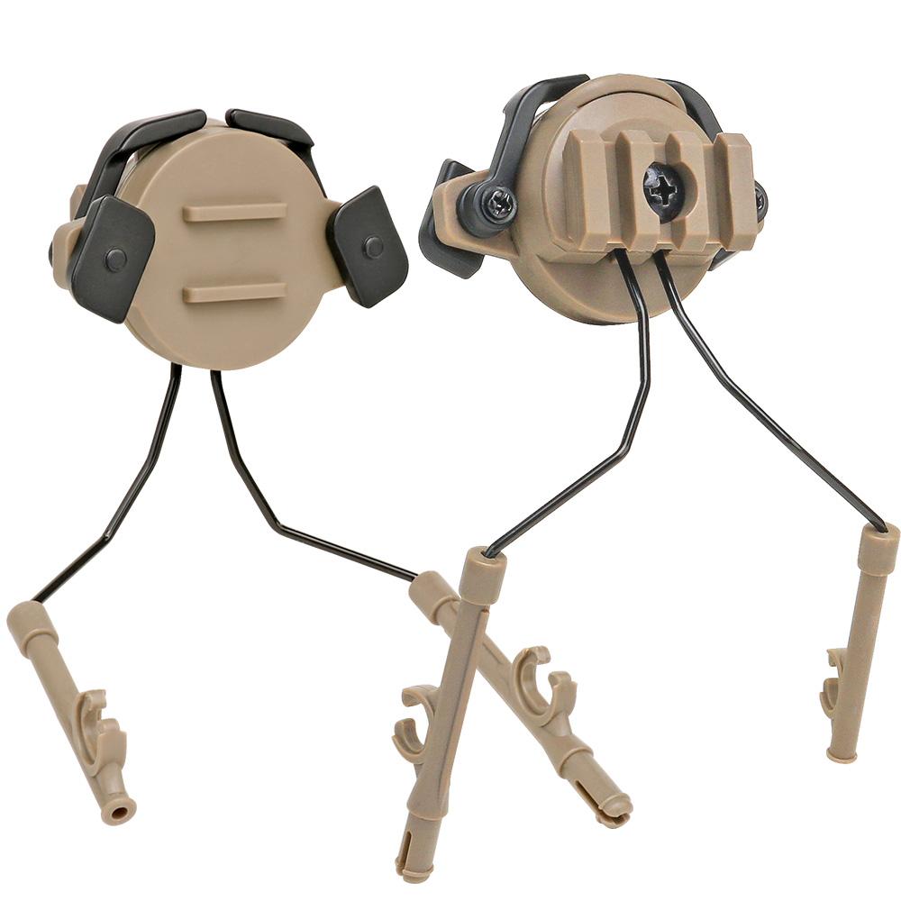 Tacticals Helmet Rail Headset Adapter Holder ARC Rail Adapter Headphone Suspension Bracket Left & Right Side Attachments