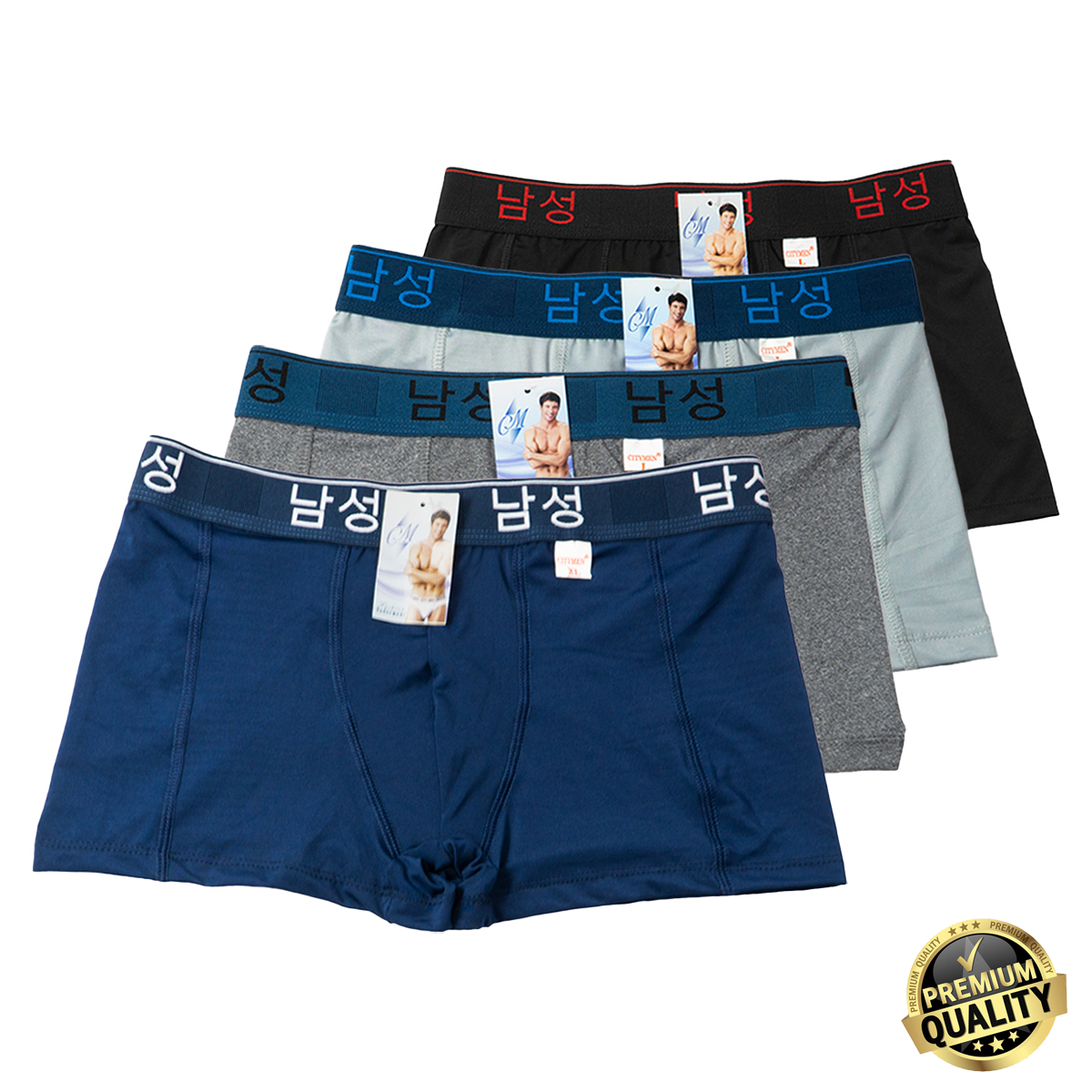 Quần lót nam boxer CITYMEN lưng Hàn Quốc cao cấp vải lạnh co dãn 4 chiều mềm mại thoáng khí thấm hút tốt, quần xịp sịp đùi nam bao đổi trả 90 ngày