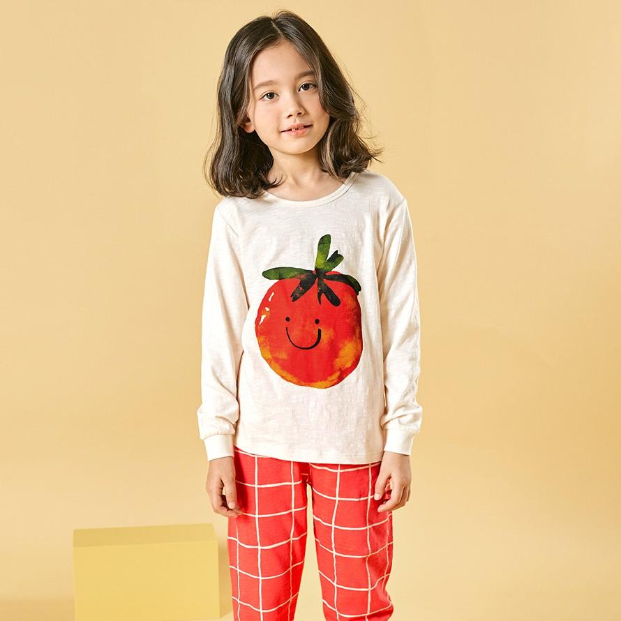 Bộ đồ dài tay mặc nhà cotton mịn cho bé gái U1009 - Unifriend Hàn Quốc, Cotton Organic