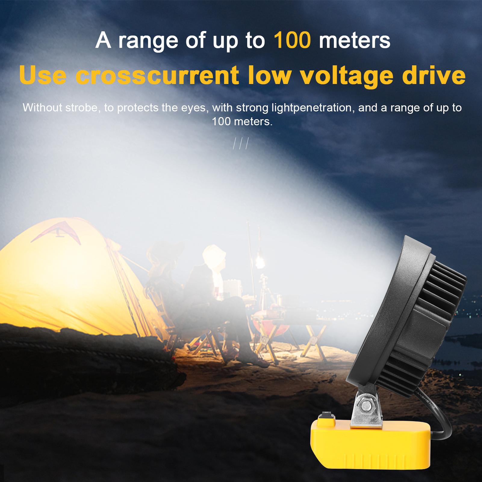 Portable Lamp Outdoor Work Light Handheld 27W Flashlight High Brightness LED Light Lithium Battery Easy Carrying Floodlight
