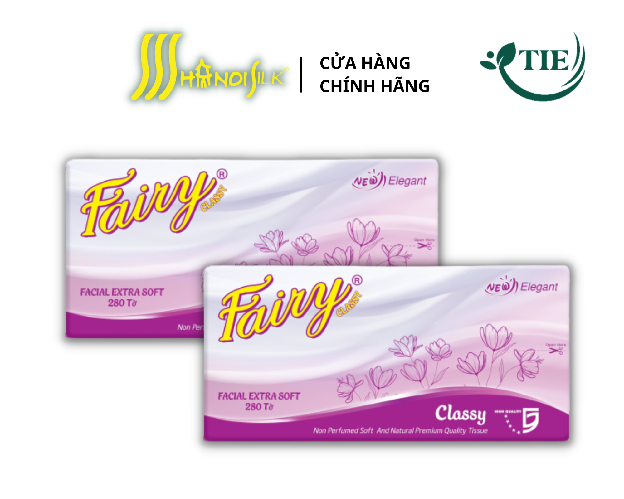 Khăn giấy rút lụa Fairy Classy 280 tờ