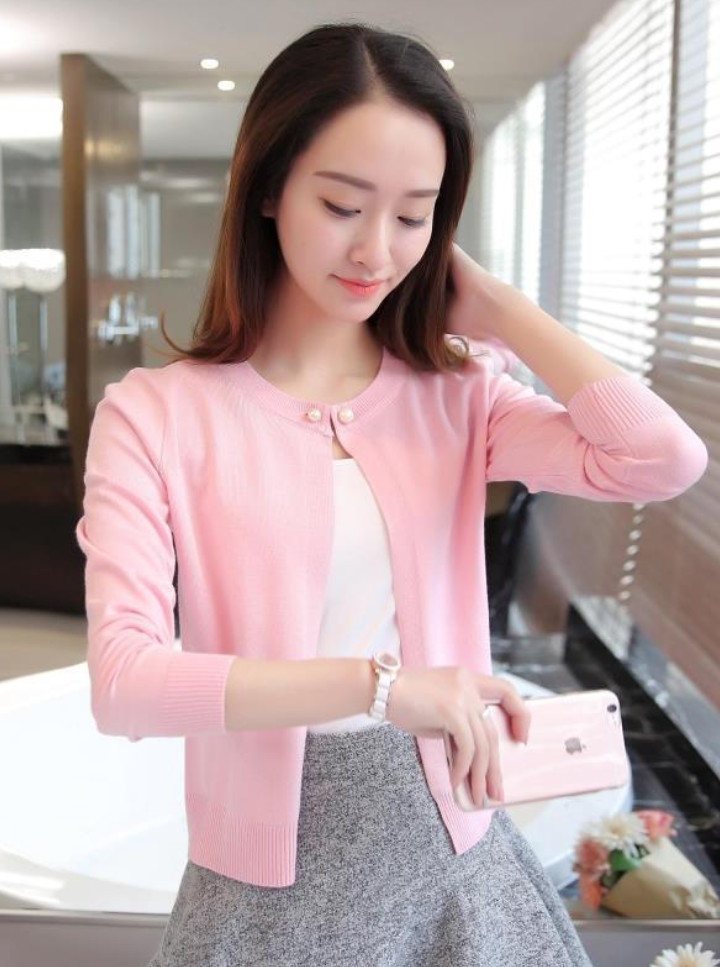 Áo Len Form Dễ Thương Kiểu Cardigan Nữ ALNO25 MayBlue