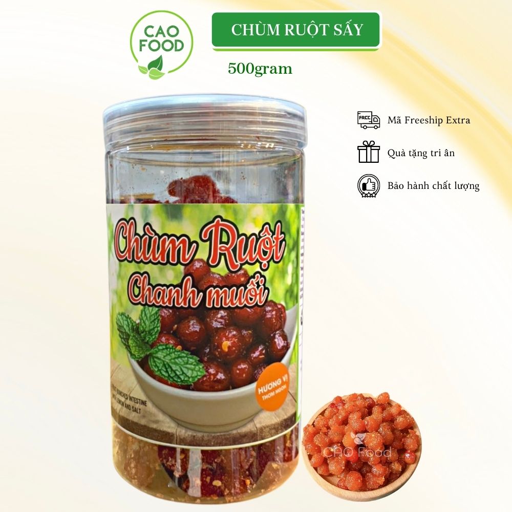 Chùm ruột sấy chanh muối CAO Food chua ngọt, dẻo ngon từng miếng - món ăn vặt ngon phải thử
