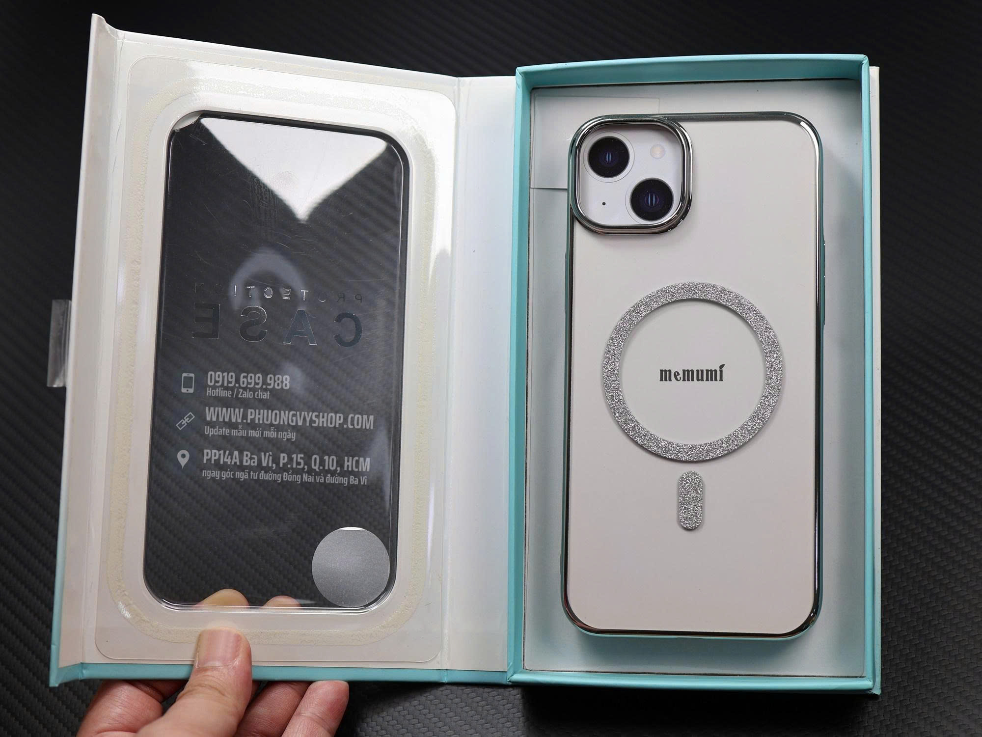 Ốp Memumi Kim tuyến hỗ trọ sạc từ tính dành iPhone 16 Pro  - Hàng nhập khẩu