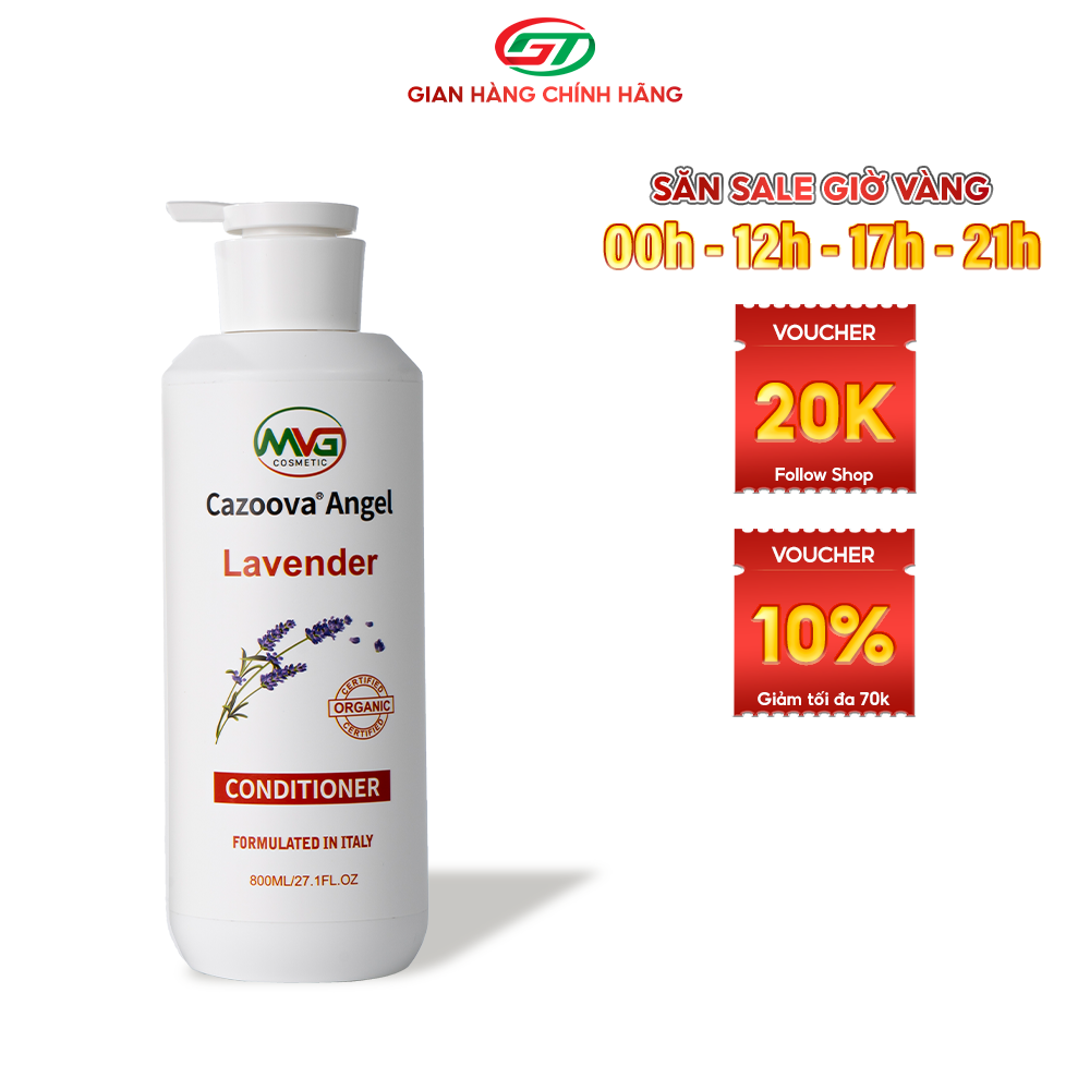 Dầu Xả Tóc, phục hồi tóc hư tổn, dưỡng tóc mềm mượt vượt trội Cazoova Lavender 800ML