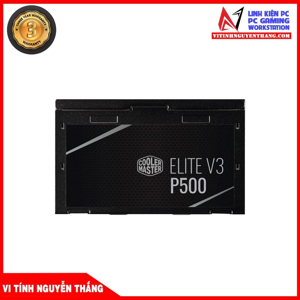 NGUỒN MÁY TÍNH COOLER MASTER ELITE V3 230V PC500 500W (MÀU ĐEN) - Hàng Chính Hãng