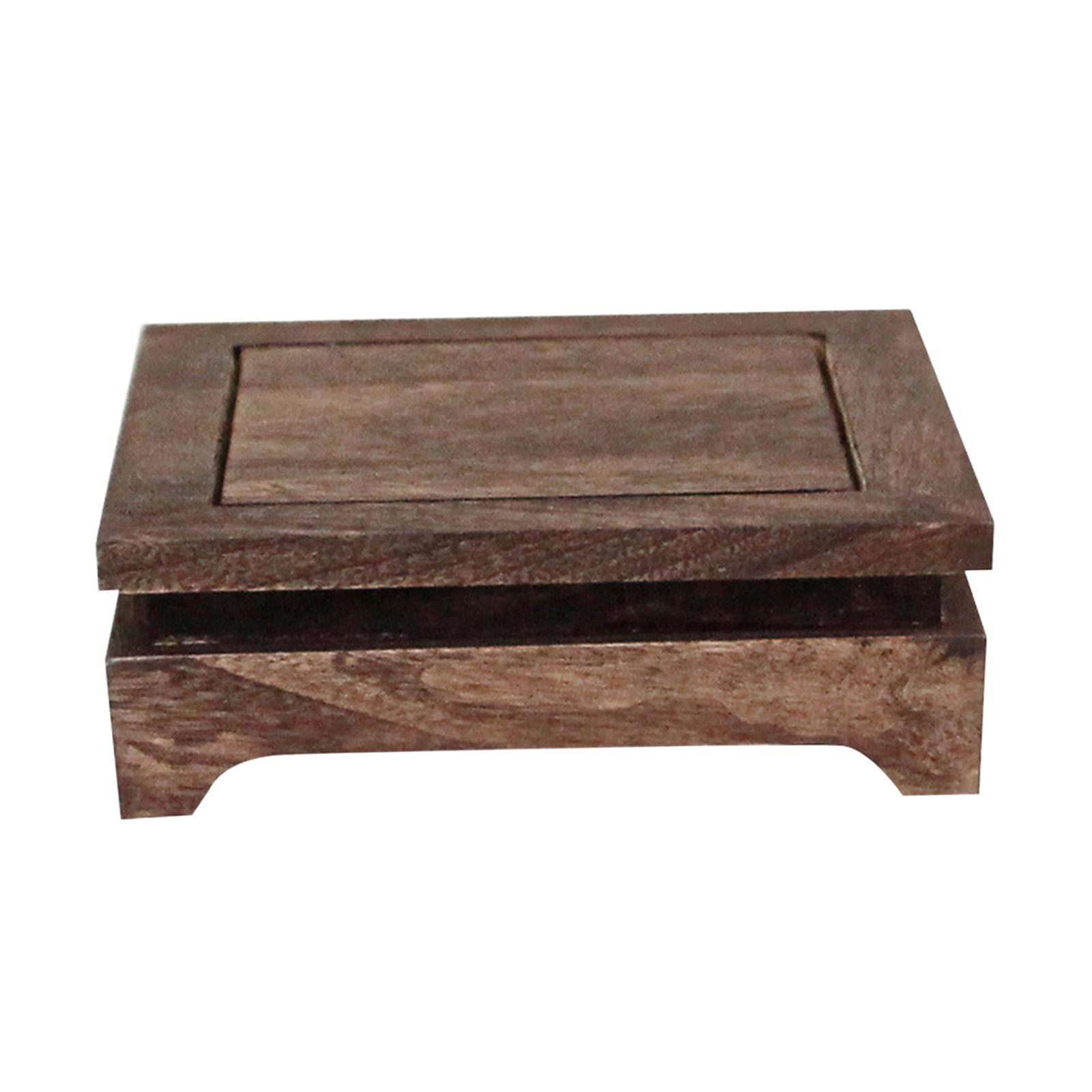 Wooden Display Stand Rectangular Base for Collectibles Craft Base Sculpture Keepsake Display Base Figurine Stone Square Decor Wood Base