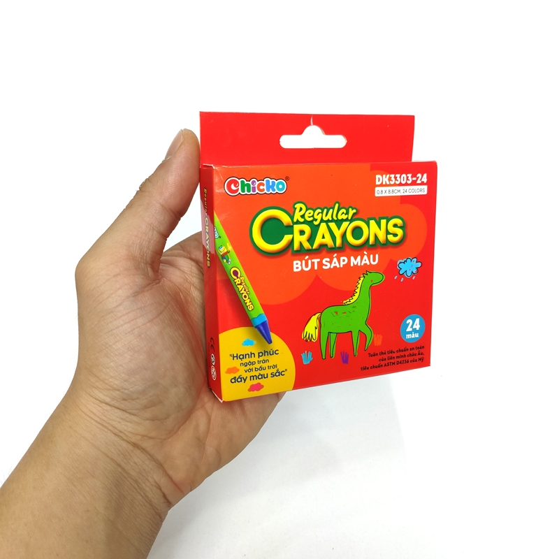 Bút Sáp Màu Chicko Regular Crayons - 24 Màu - DK3303-24