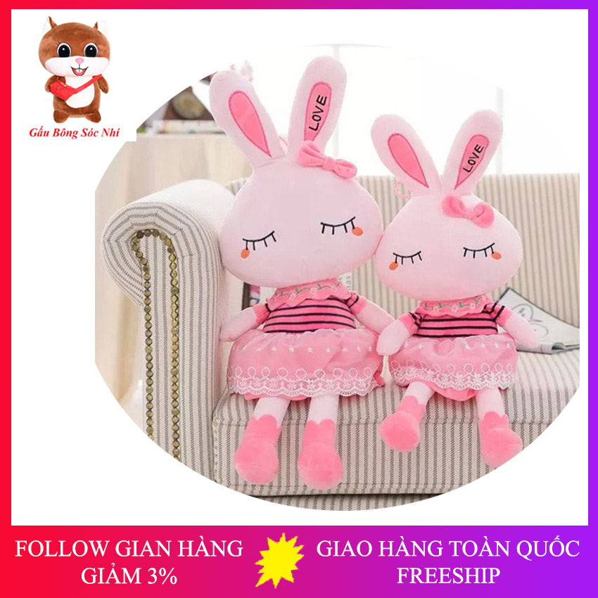 Gấu bông búp bê hình thỏ xinh xắn hàng nhập khẩu cao cấp