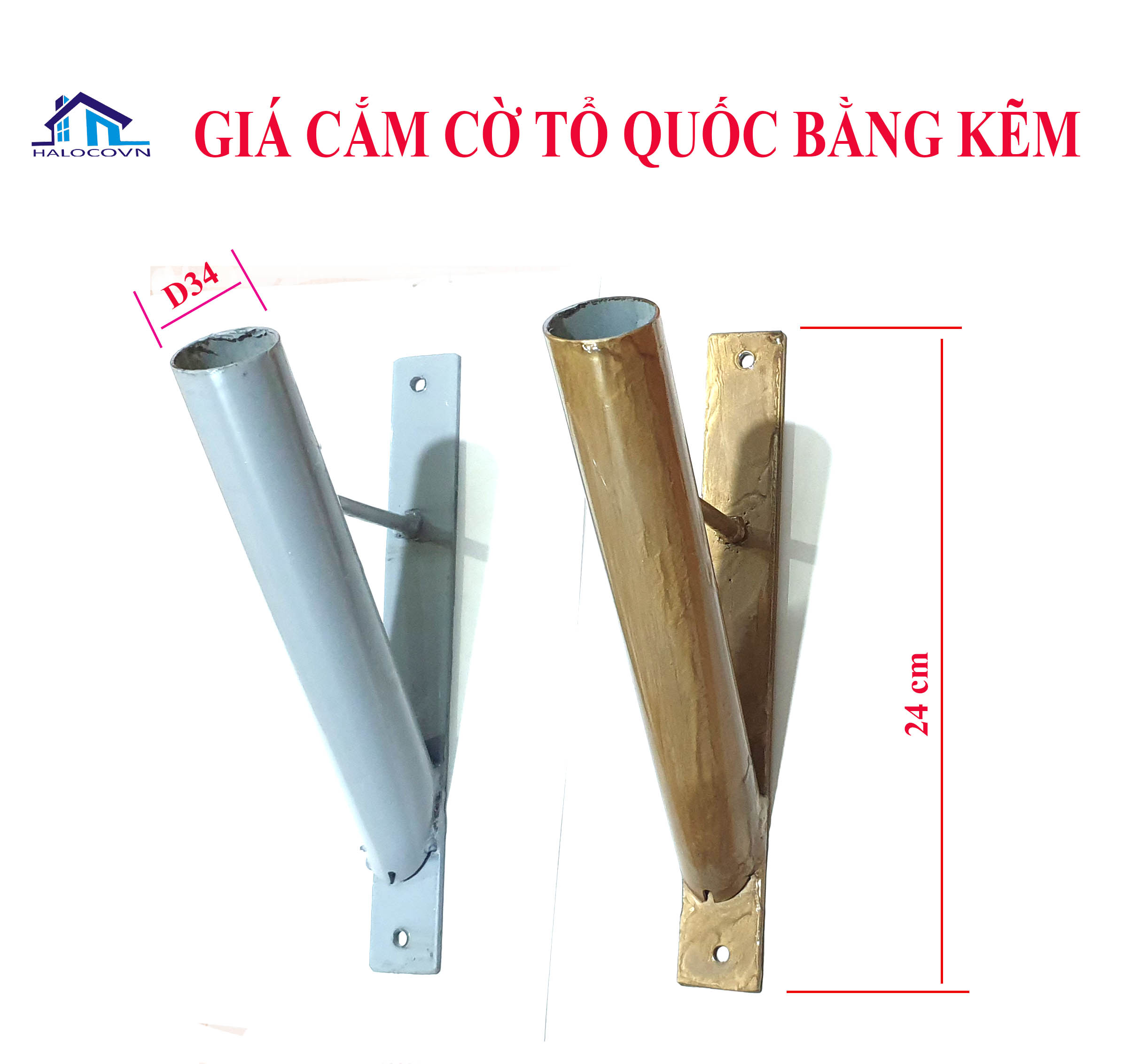 Giá cắm cờ bằng sắt mạ kẽm