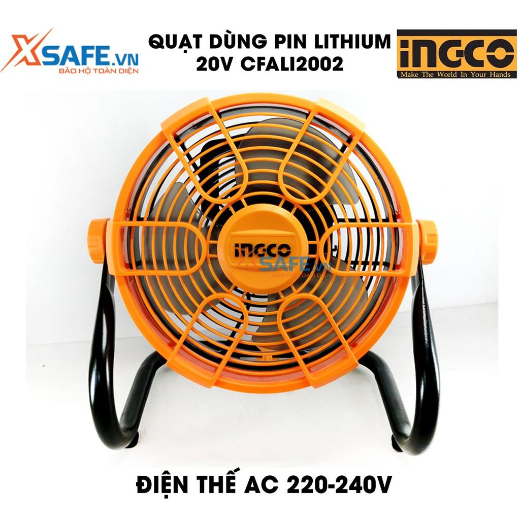 Quạt dùng pin Lithium 20V INGCO CFALI2002 hai tốc độ Quạt công nghiệp điều chỉnh độ nghiêng 360°(không có pin và sạc)