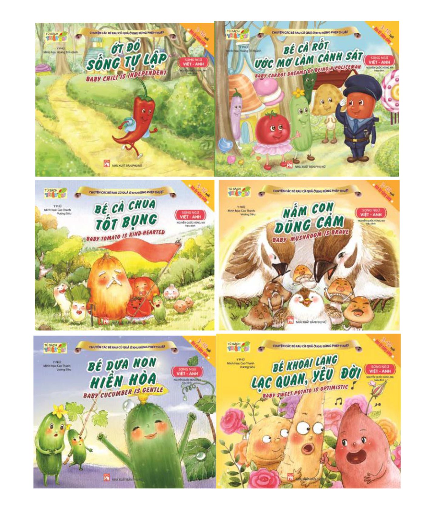 Combo 6 cuốn- Sách Chuyện Các Bé Rau Củ Quả Ở Khu Rừng Phép Thuật