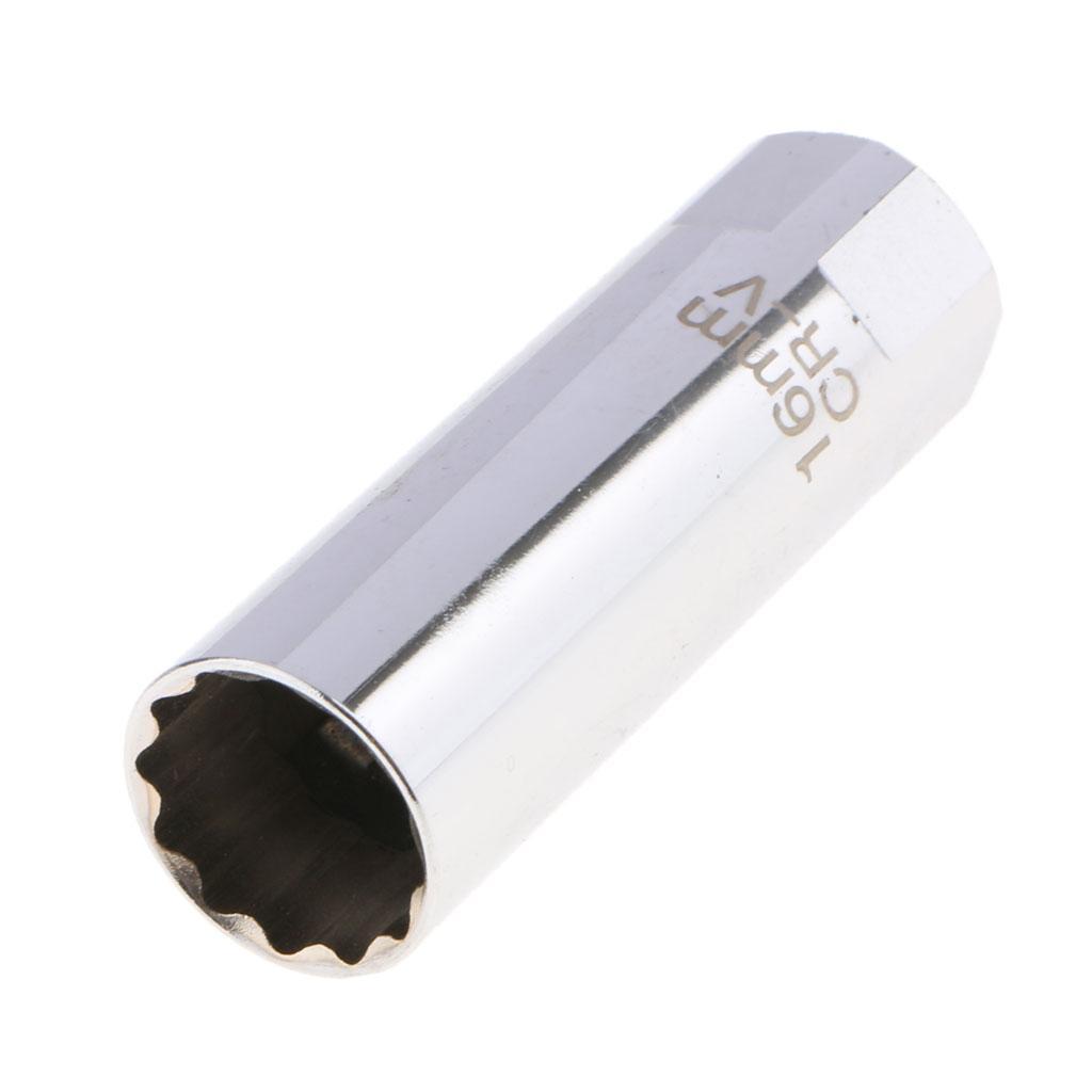 16mm Thin Wall 3/8inch Drive 12-point Spark Plug Socket Wrench Tool for