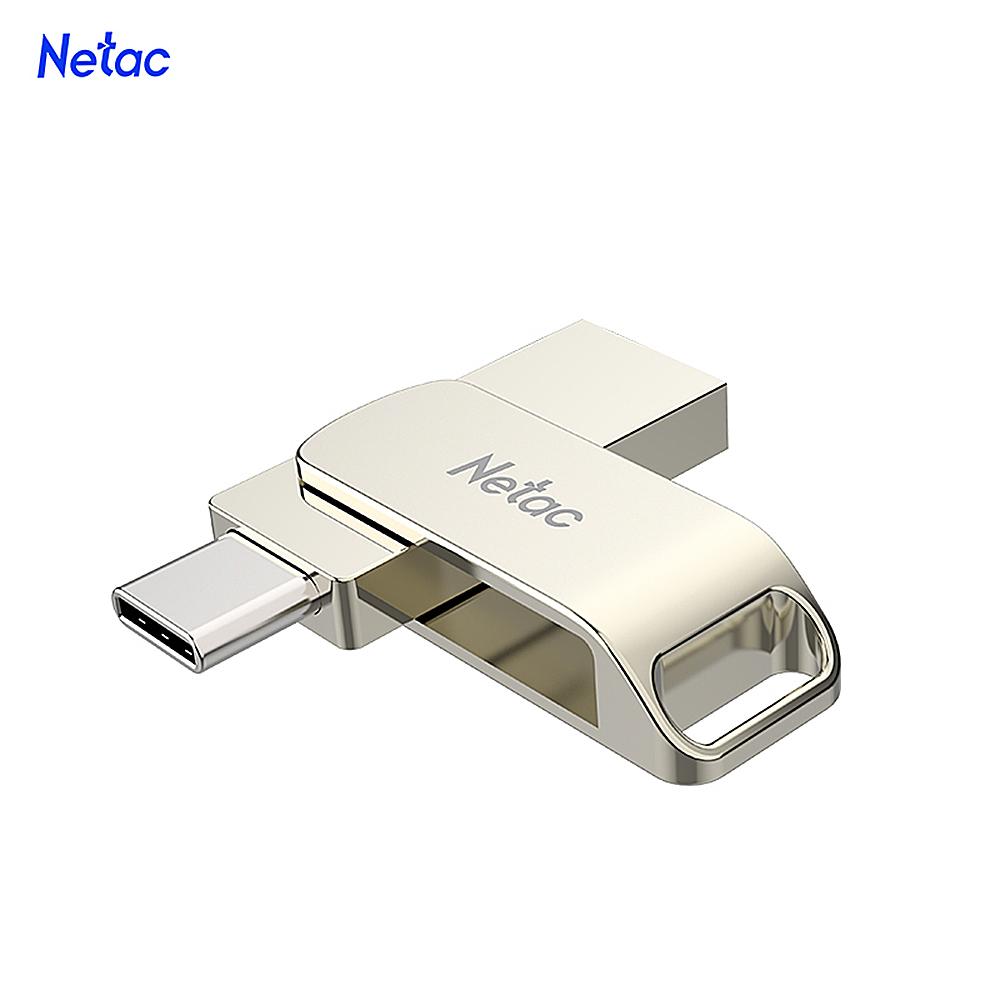 Ổ đĩa flash Plug & Play bộ nhớ U Disk Silver Netac U783C Type-C + USB Double Interface