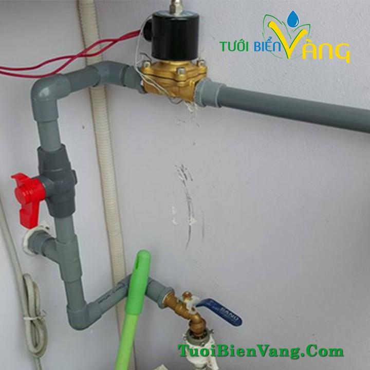 Bộ Tưới Cây Tự Động gồm combo Van điện từ UNID - D10+Công Tắc Hẹn Giờ Điện Tử  KG316