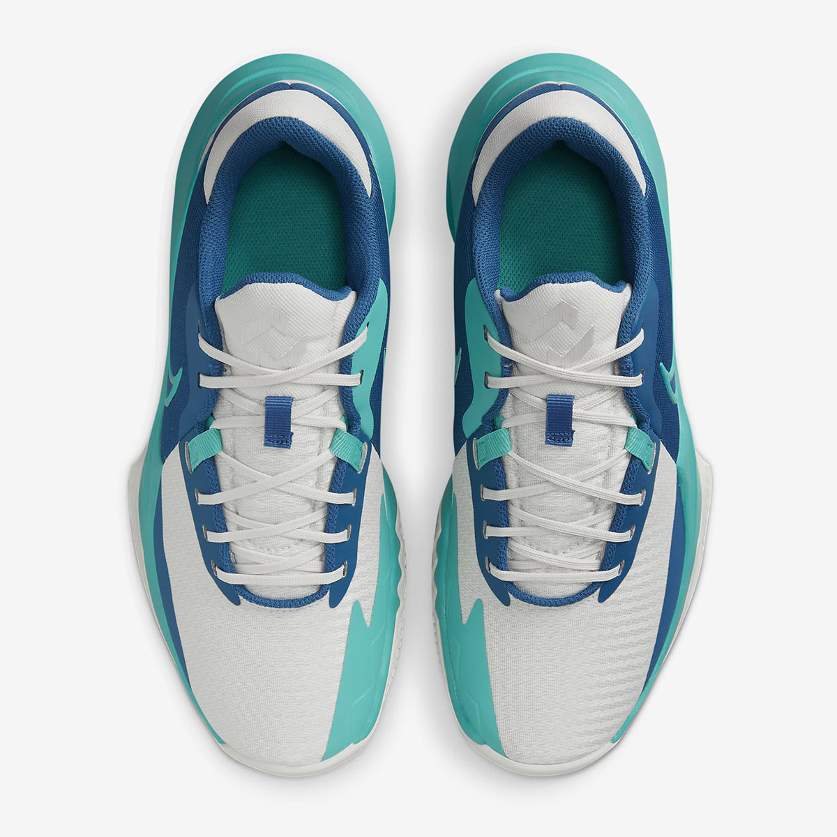 Giày bóng rổ nam NIKE PRECISION VI - PHANTOM/CLEAR JADE-INDUSTRIAL BLUE - 11 US