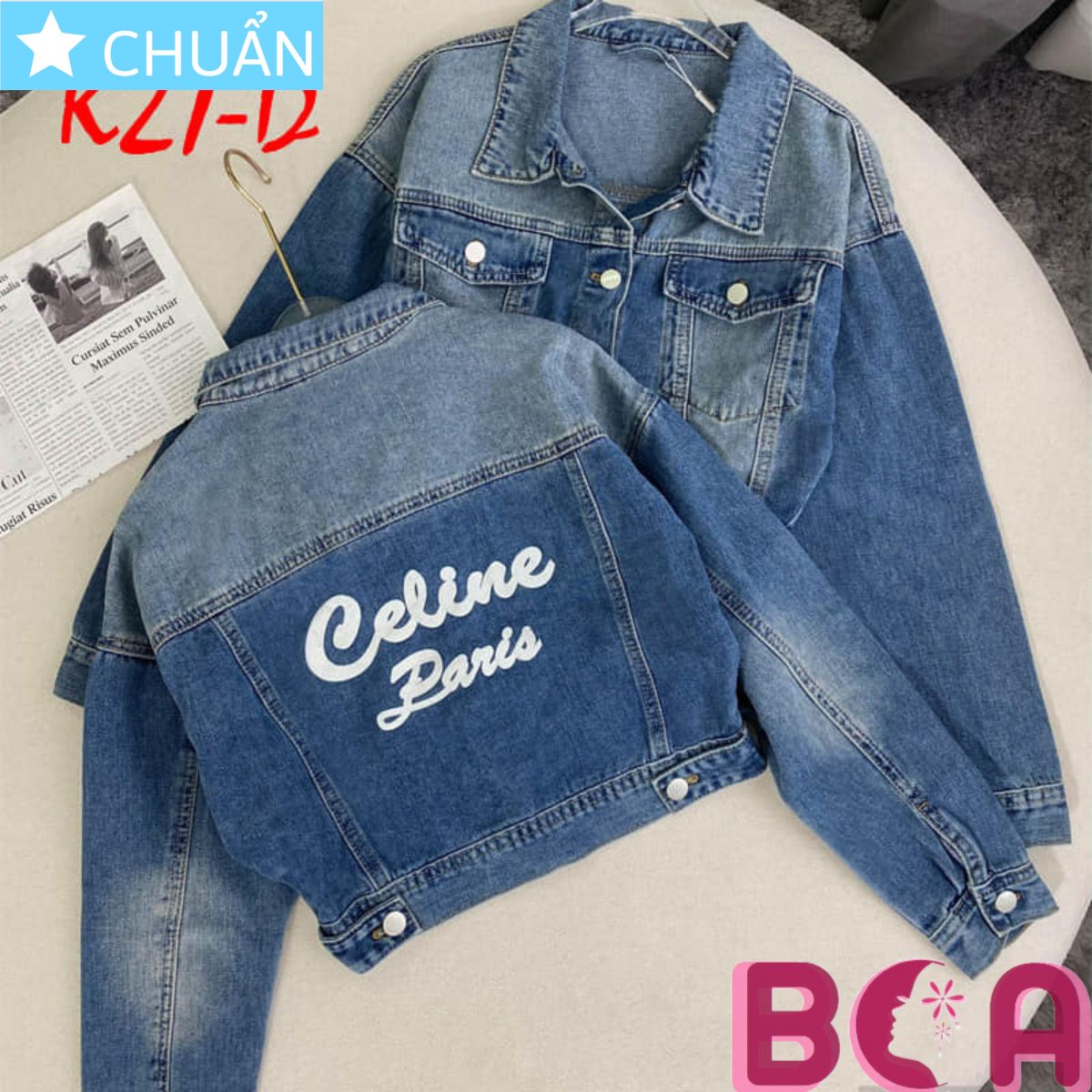 Áo khoác Jeans lửng nữ K27 ROSATA tại BCASHOP thiết kế thời trang và cá tính, năng động