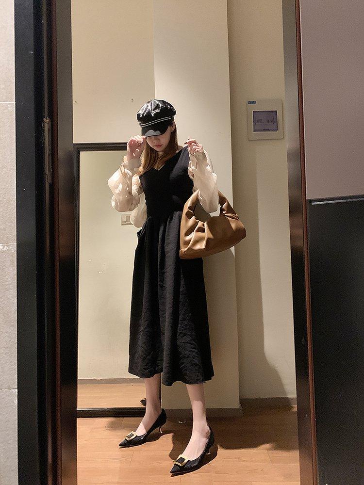 Giày Cao Gót Mũi Nhọn Màu Trơn Thời Trang Cho Nữ