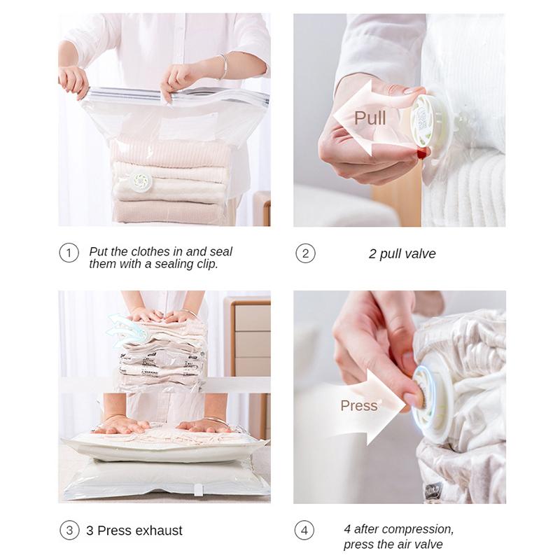 TIANMI Hút Chân Không Nén Túi Hút Không Túi Bảo Quản Hộ Gia Đình Quần Áo Cotton Chần Gòn Hoàn Thiện Quần Áo Túi Hút Chân Không Đóng Gói Túi