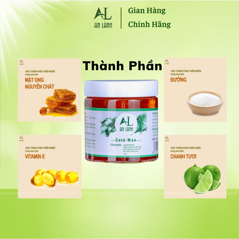 Cold wax an lành - Wax lông - Tẩy lông - Tặng 50 tờ giấy và 2 que wax Combo Set Sáp Triệt Lông Vĩnh Viễn Nách Tay Chân Lưng Ria Mép Bikini Ngực 350Gr 100% Thiên Nhiên