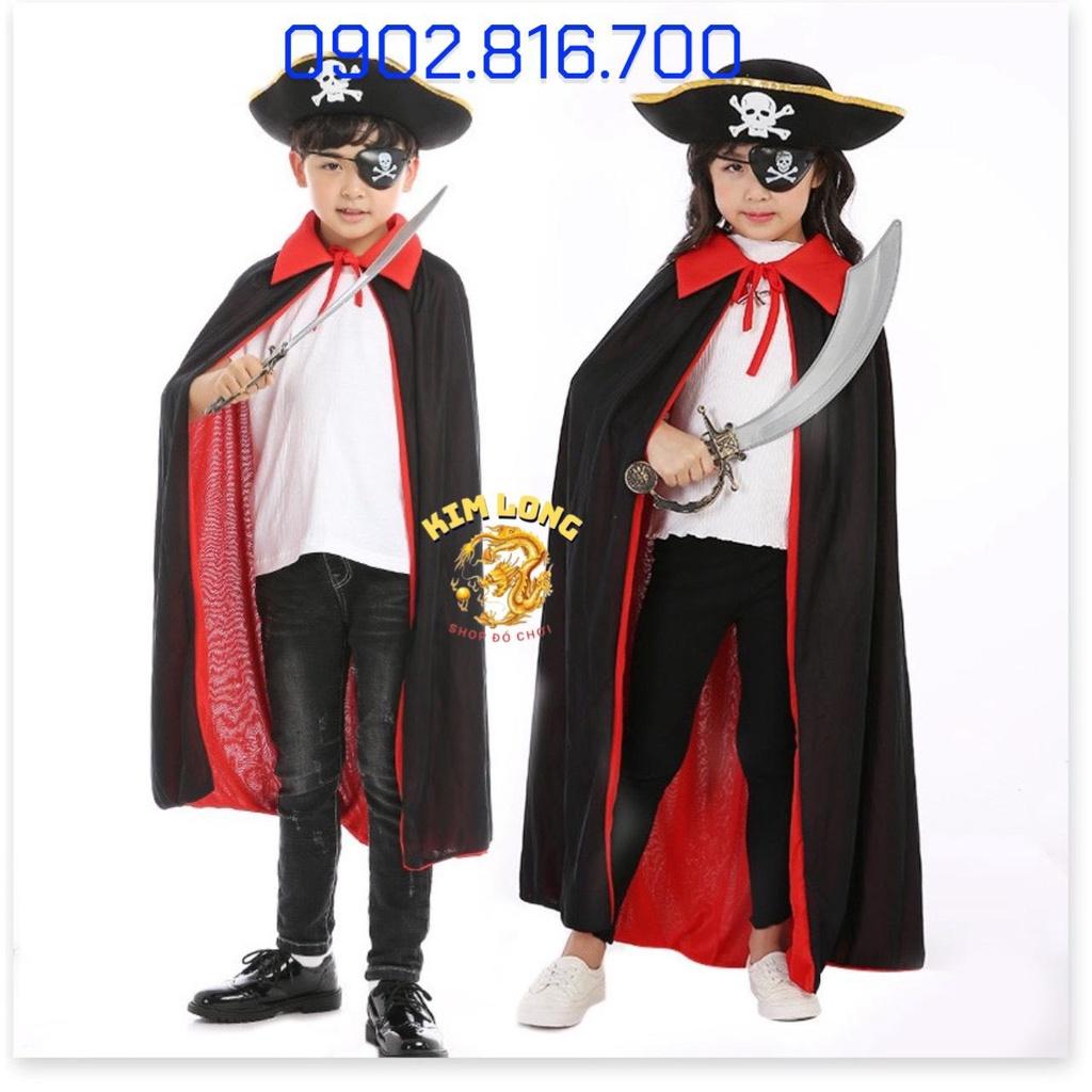 Set Áo Choàng và nón trang phục CƯỚP BIỂN hoá trang cho bé và người lớn lễ hội Halloween