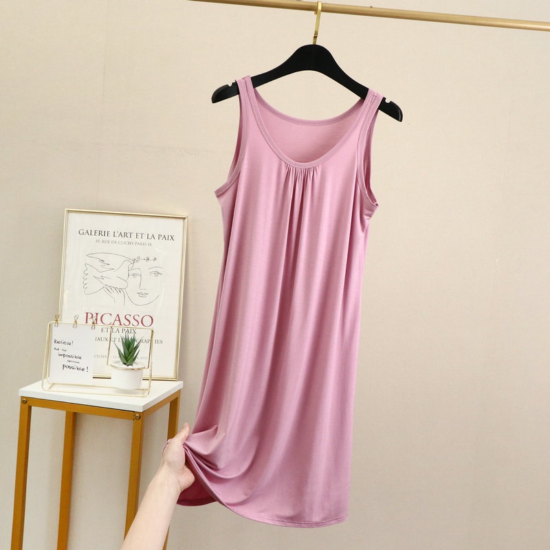 Váy đầm ngủ ba lỗ mặc nhà vải Modal  tự nhiên co giãn mát lạnh mùa hè mã VAV0380