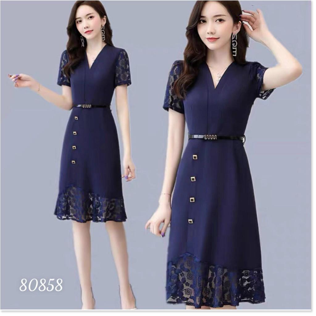 ĐẦM UMI PHỐI REN TAY NGẮN XINH XẮN,CHẤT LIỆU UMI THOÁNG MÁT KHÁNH AN FASHION
