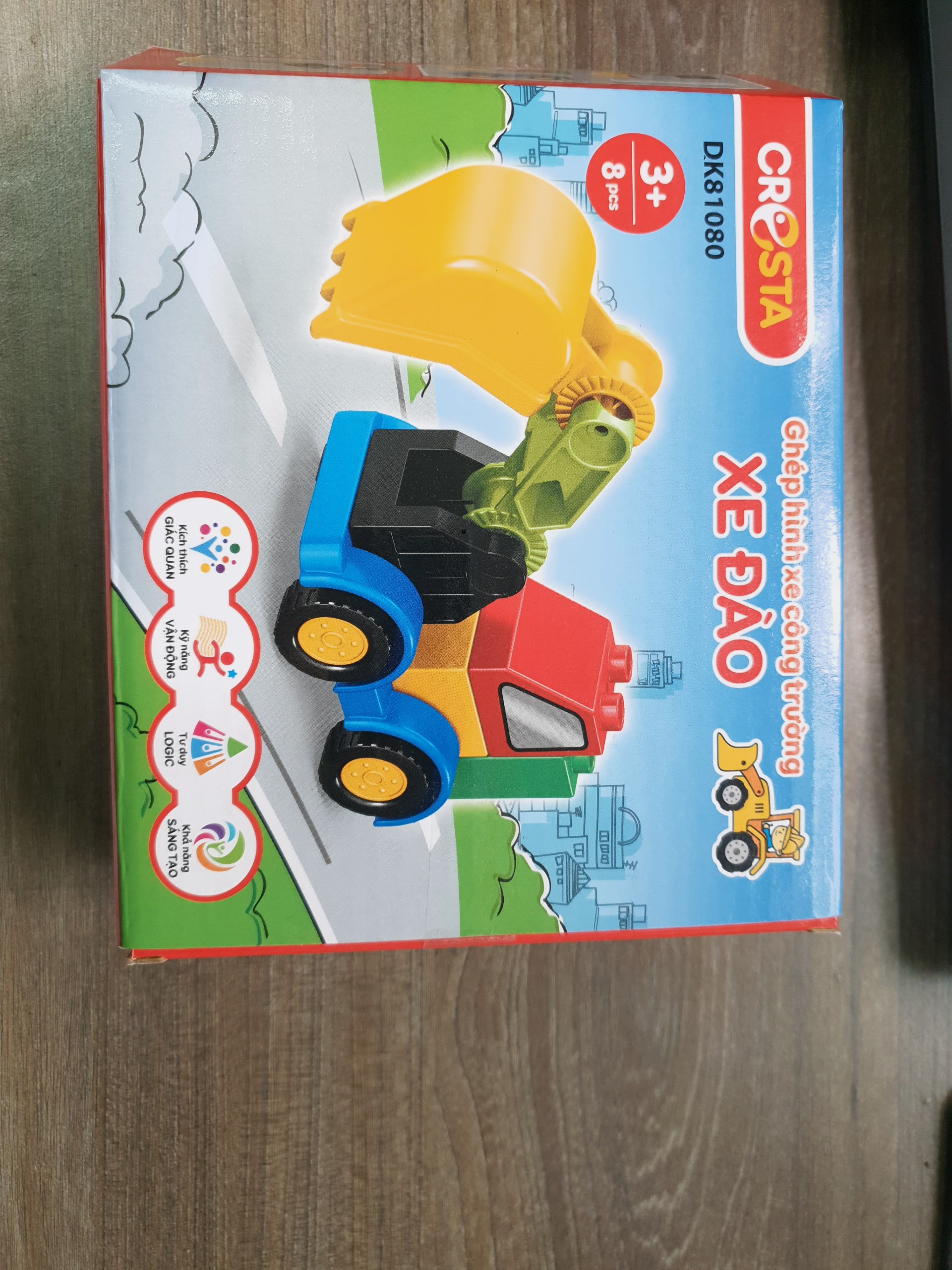Đồ Chơi Xếp Hình Cho Bé 3 tuổi Xe Công Trường