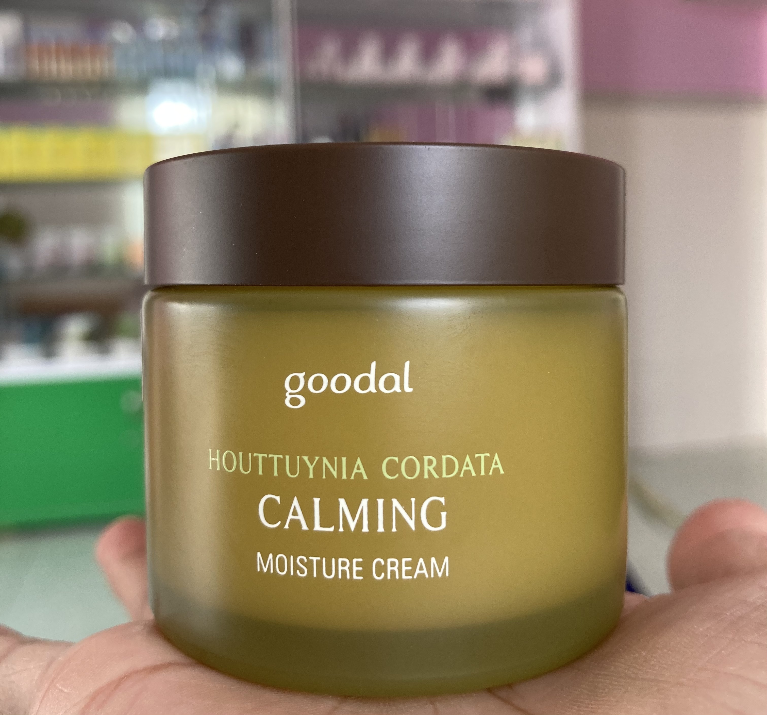 Kem dưỡng ẩm phục hồi làm dịu da GOODAL HOUTTUYNIA CORDATA CALMING  MOISTURE CREAM 75 ml