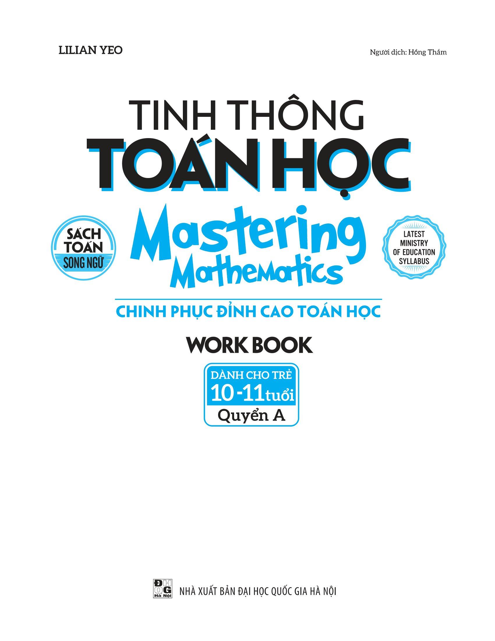 Tinh Thông Toán Học - Mastering Mathematics - Dành Cho Trẻ 10-11 Tuổi - Quyển A