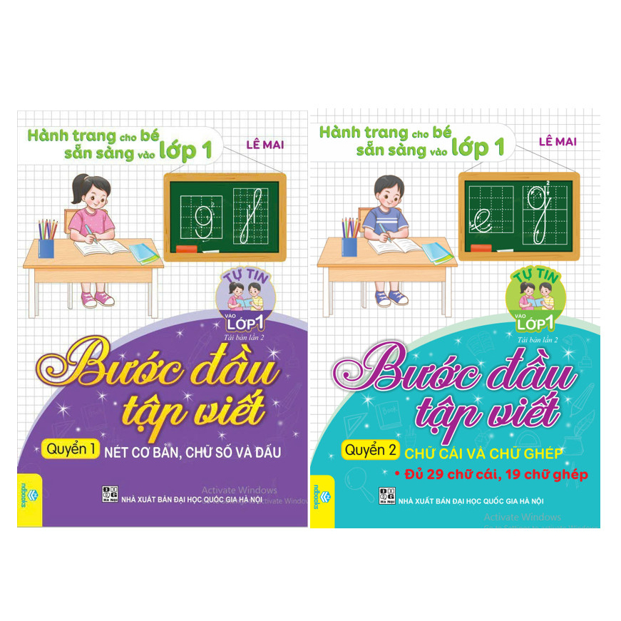 Sách - Combo 2 cuốn Bước Đầu Tập Viết (Hành trang cho bé sẵn sàng vào lớp 1) - ndbooks