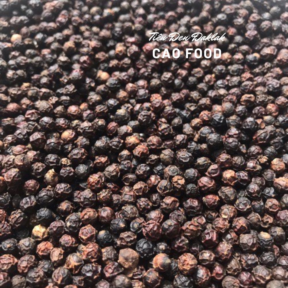 Tiêu đen Đaklak CAO Food từ hạt tiêu được nuôi trồng xen canh cây cà phê - cam kết tiêu sạch tự nhiên