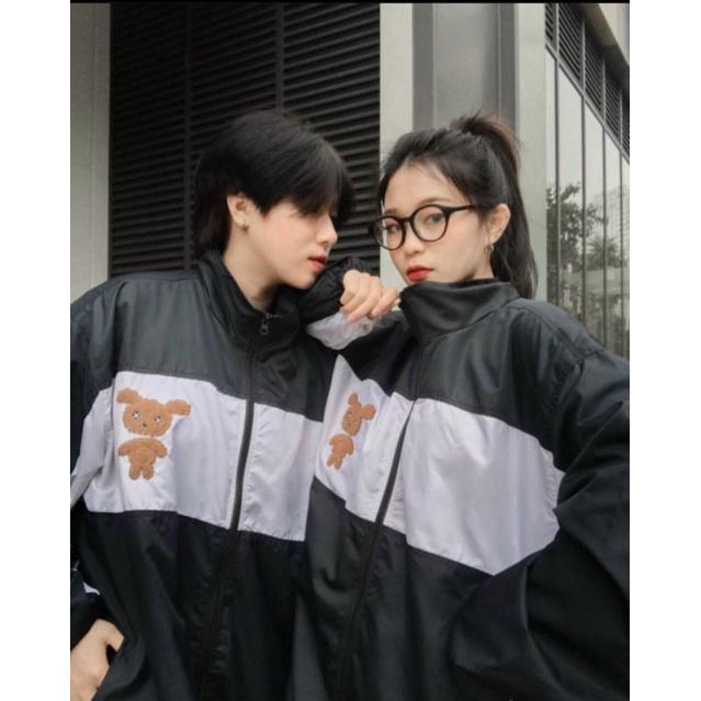 Áo Khoác Dù Gió Lastic Gấu Kiểu Form Rộng Unisex - Áo khoác Chống Nắng Nam Nữ Cặp Đôi Couple RẺ -ĐẸP- Jackets